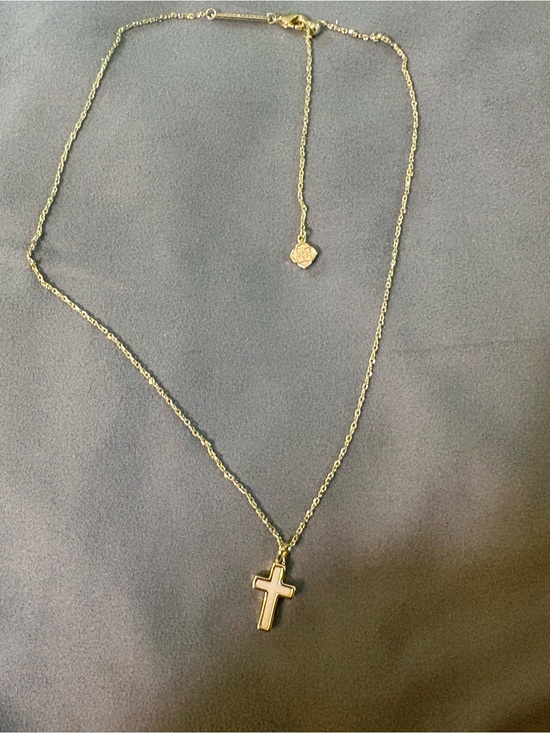 Kendra Scott Jewelry - Kendra Scott Gold Cross Reversible Opal Necklace